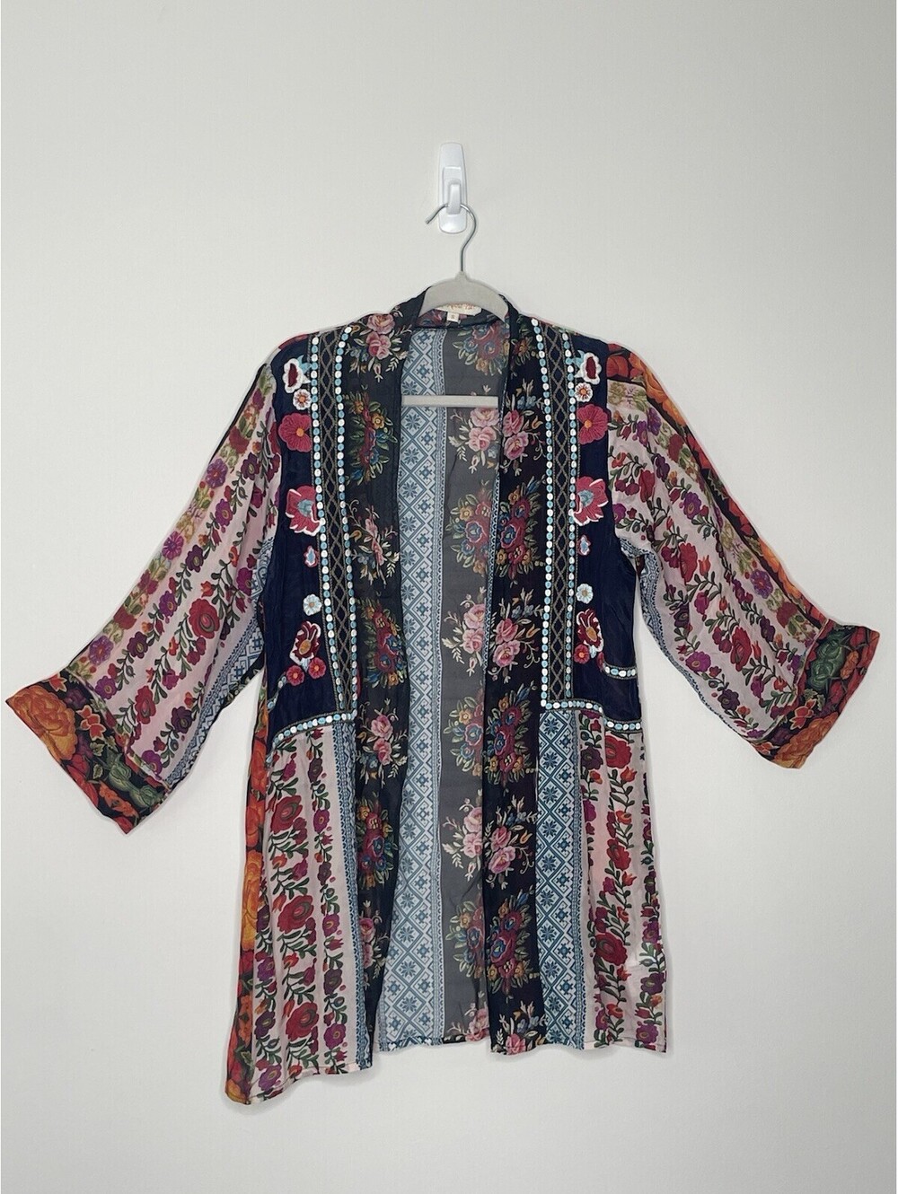 All Bout Her Boho Floral Sheer Kimono Top Mirror kimono jacket Women’s Size S